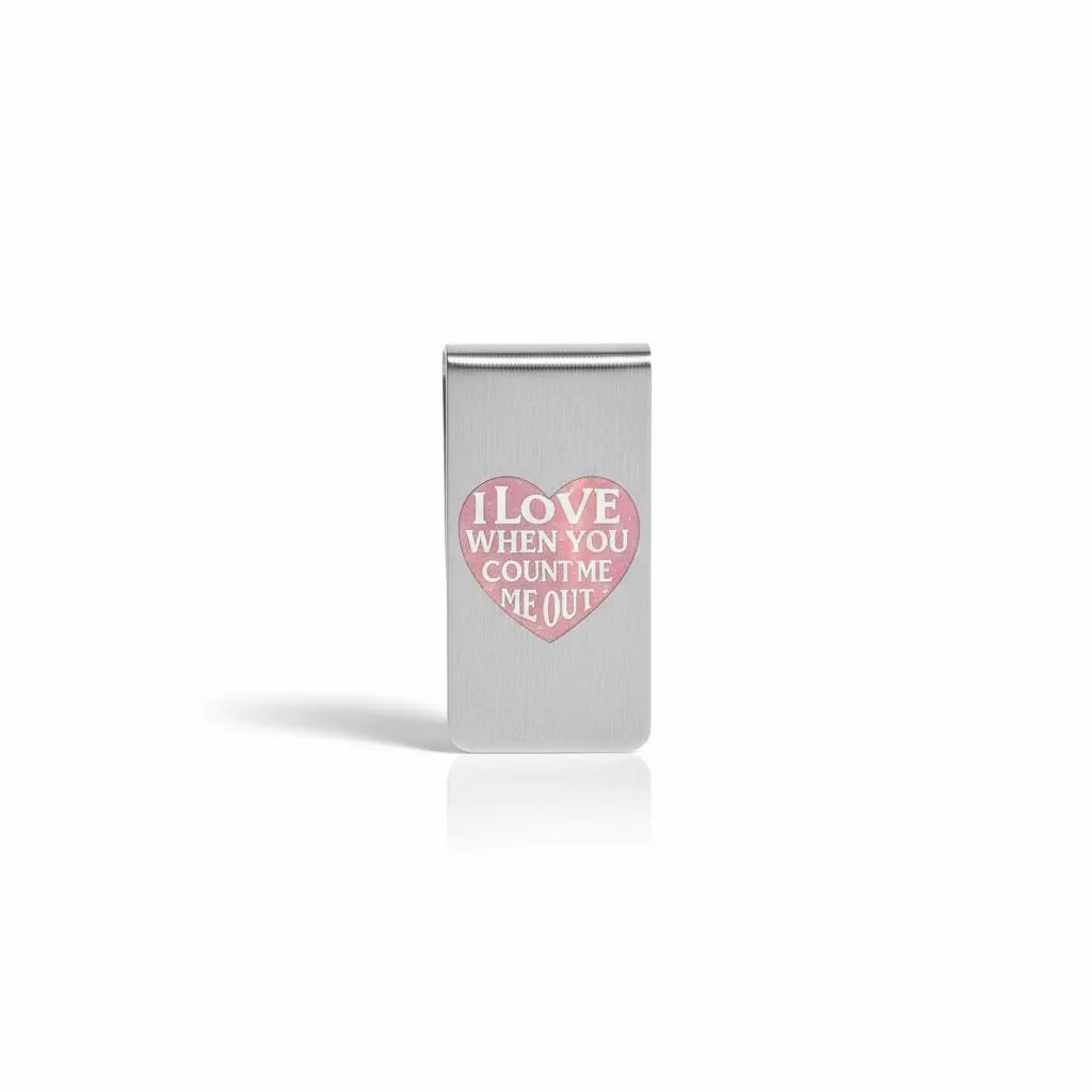 Love Heart Personalised Money Clip
