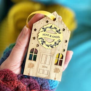 Personalised House Christmas Tree Bauble