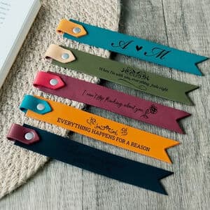 Personalised Engraved Leather Bookmark – Gift For Book Lovers And Reading Lovers