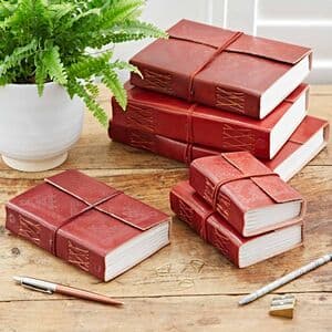 Handmade Embossed Leather Journals