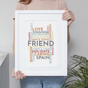 Personalised 'Use Your Own Words' Word Art Print