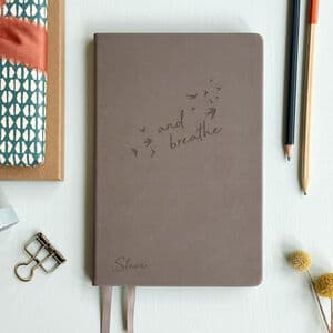 And Breathe Personalised Luxury Journal Notebook