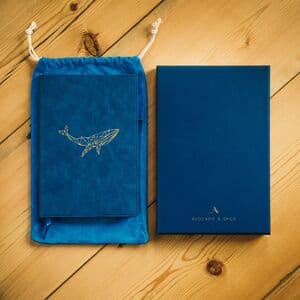 Blue Whale A5 Journal With Strap, Bookmark And Pen Holder