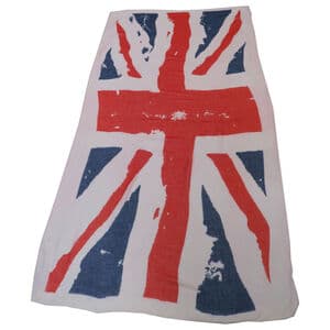 British Union Jack Red White And Blue Lightweight Scarf