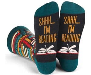 Novelty Fun Socks Size Five To Nine ~ Reading Books