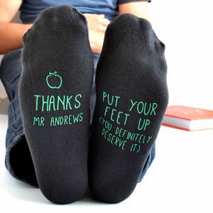 Put Your Feet Up Personalised Teacher Gift Socks