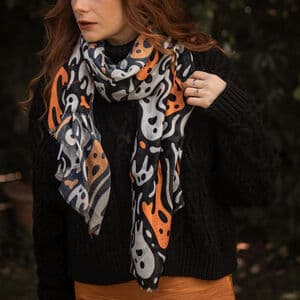Ghosts And Ghouls Halloween Viscose Scarf