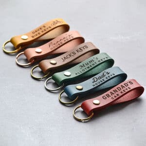Personalised Leather Keyring