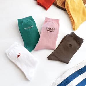 Personalised Embroidered Socks: Custom Colourful Name Socks