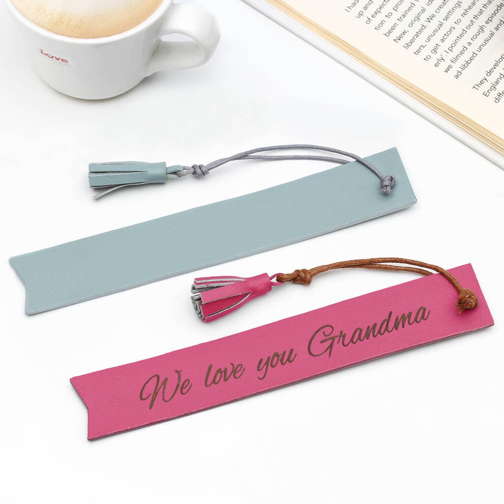Personalised Italian Leather Bookmark