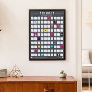 100 Movies Bucket List Scratch Poster