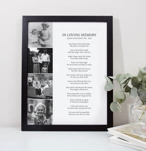 Use Your Own Photos And Poem Personalised Handmade Print