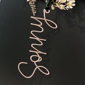 Personalised Wire Name Christmas Decoration