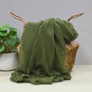 Sparkle Scarf In Khaki Green