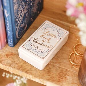 Ceramic Little Book Of Treasure Trinket Pot