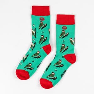 Bamboo Socks | Green Woodpecker Socks | Bird Socks