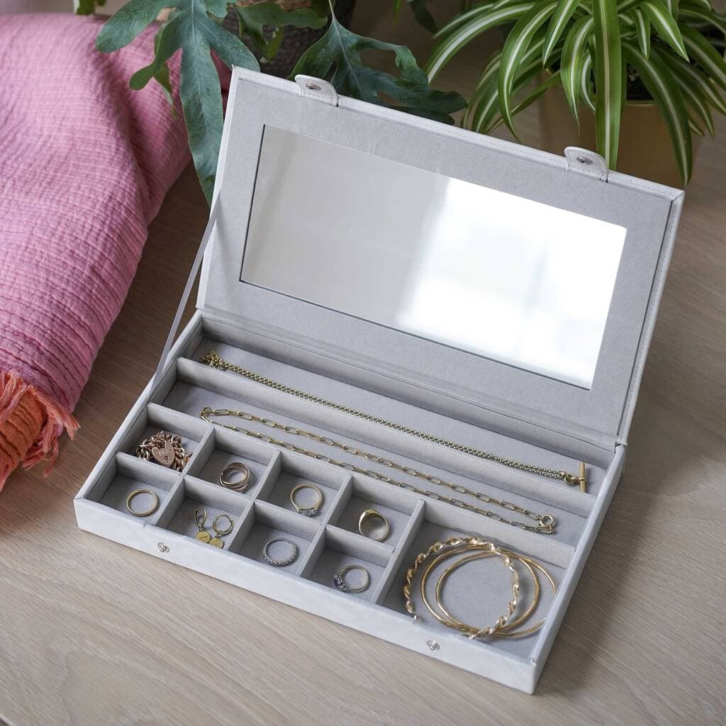Personalised Luxury Grey Jewellery Box Gift For Her