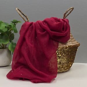 Sparkle Scarf In Crimson Red