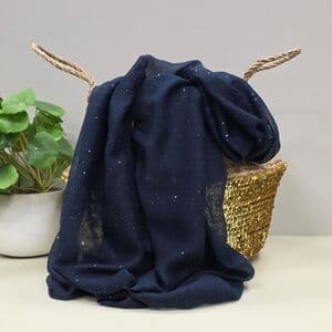 Sparkle Scarf In Navy Blue
