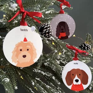 Personalised Christmas Dog Bauble
