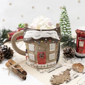 Christmas House Festive Snack Mug With Gift Box