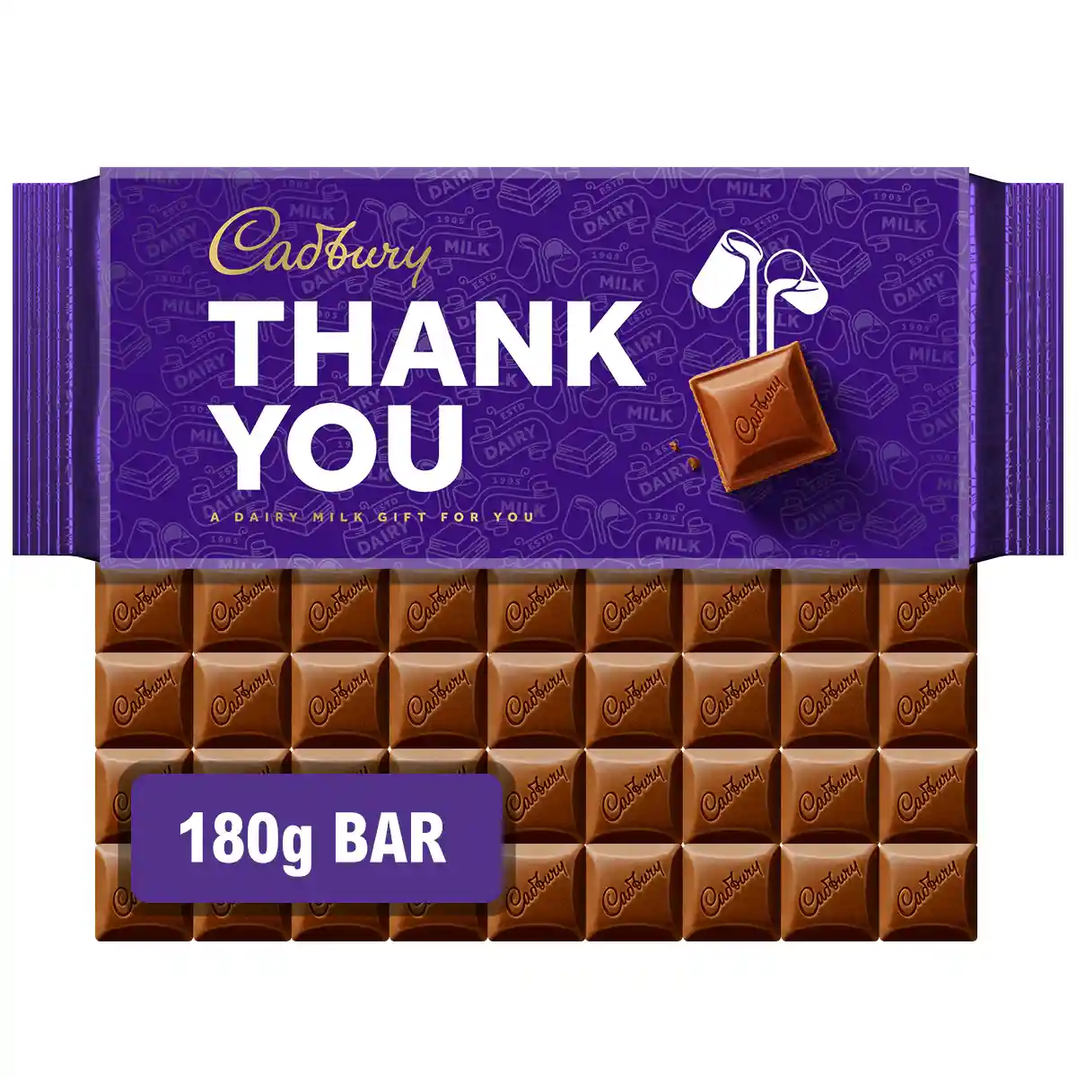 Cadbury Thank You Dairy Milk Chocolate Bar 180g
